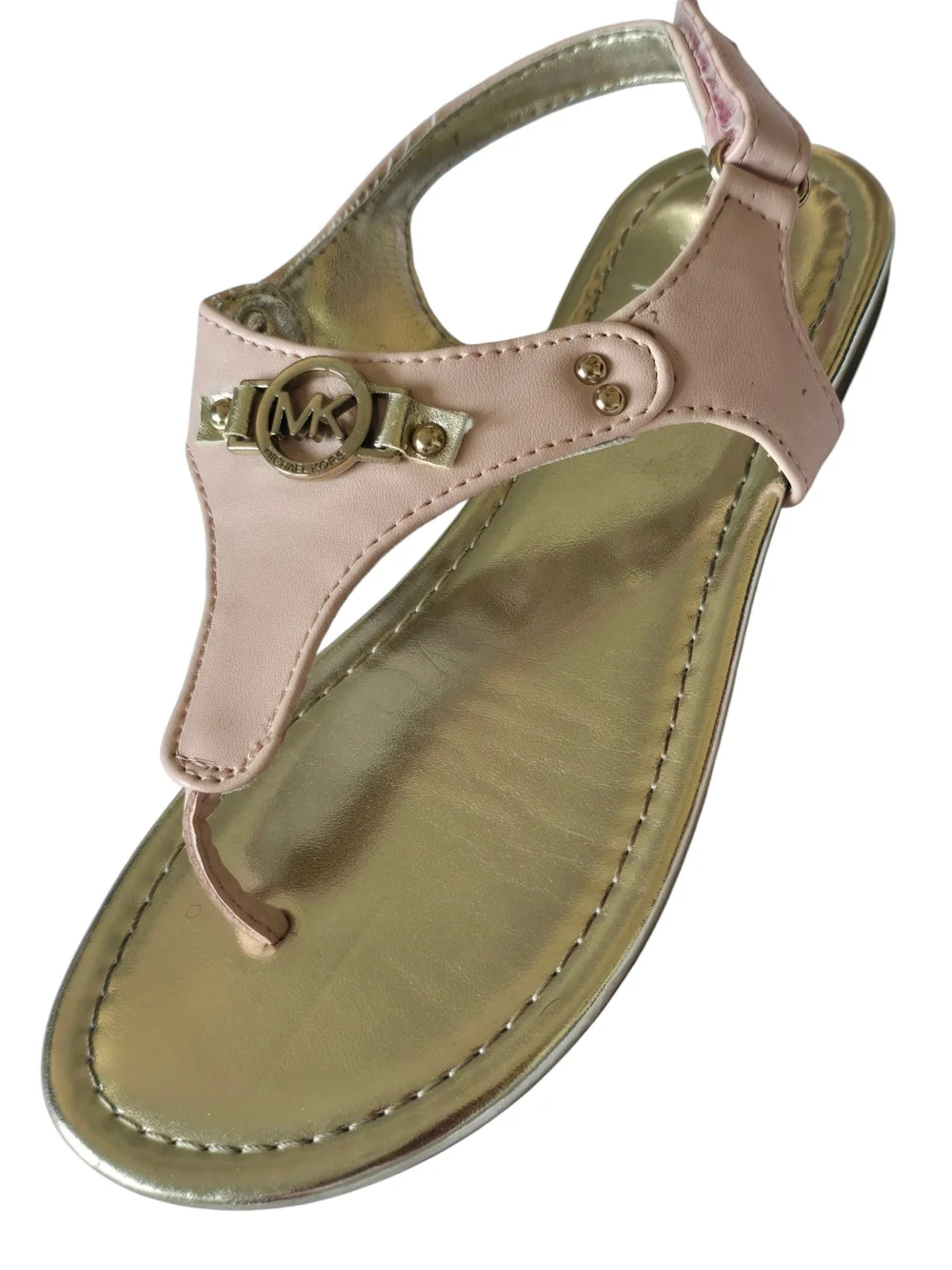 Michael Kors Girls' Pink Sandals with Gold Trim